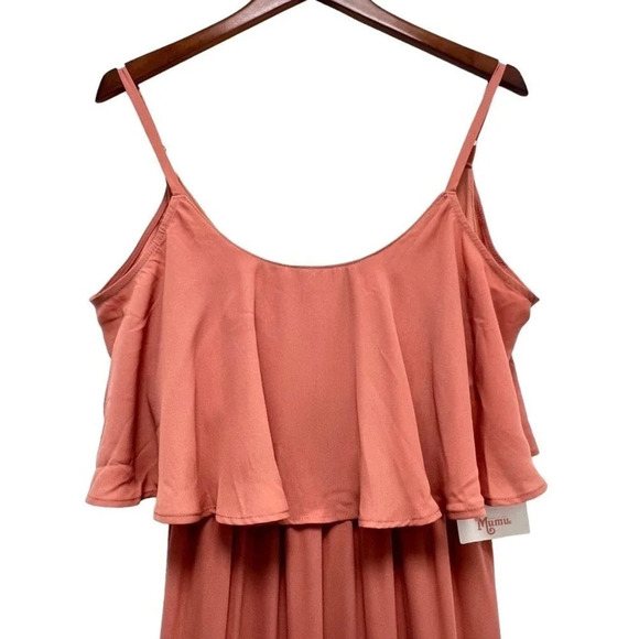 Show Me Your Mumu Caitlin Ruffle Maxi Dress I Rustic Mauve Special occasion S - Picture 4 of 12